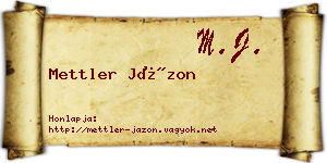 Mettler Jázon névjegykártya